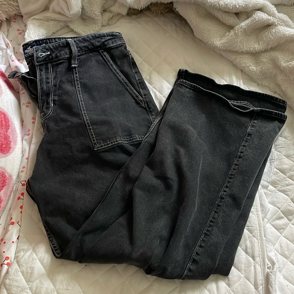Size 15 Vintage Black Baggy Cargo Jeans